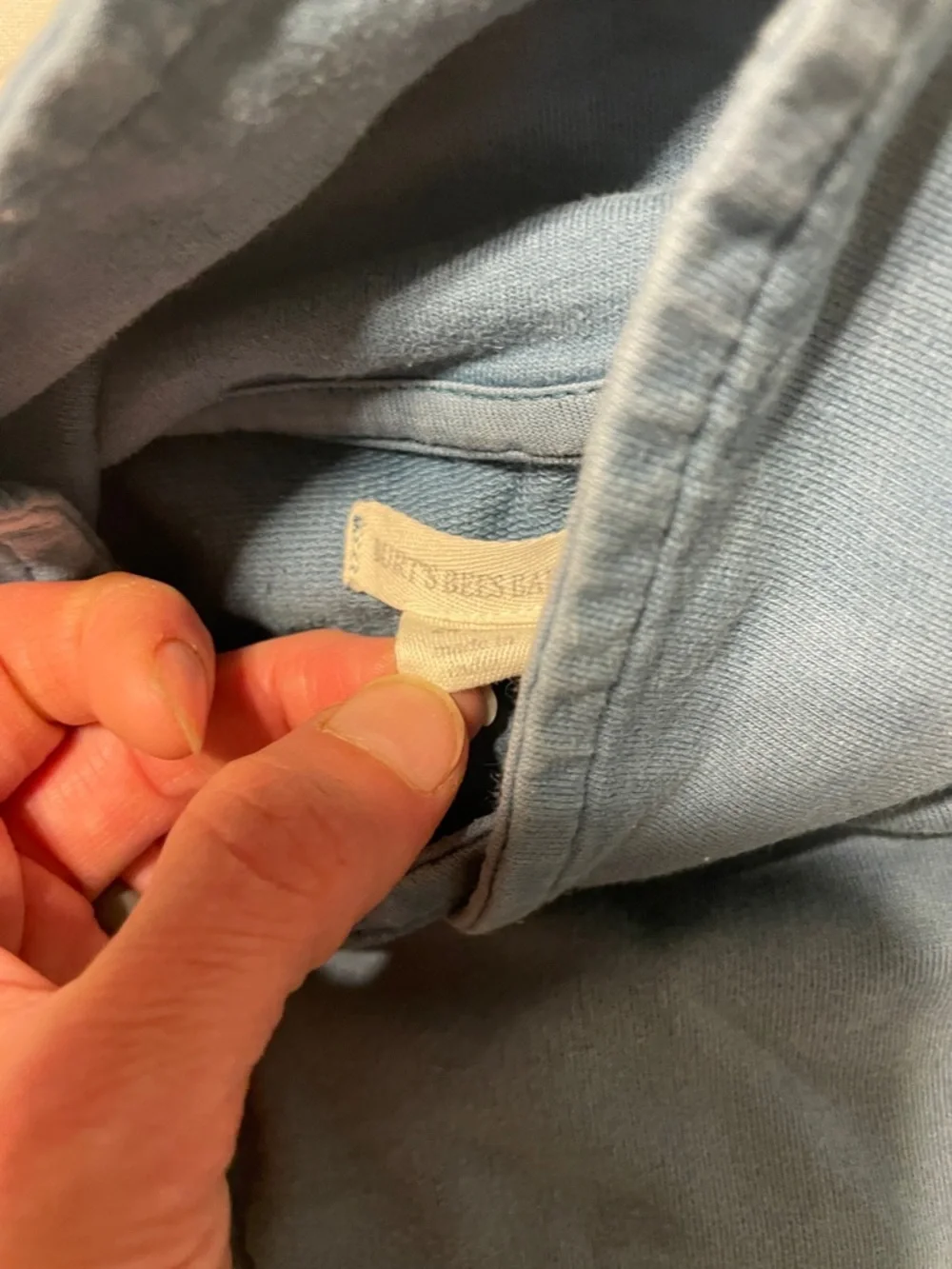 EUC Burt's Bees Baby turquoise organic cotton pullover